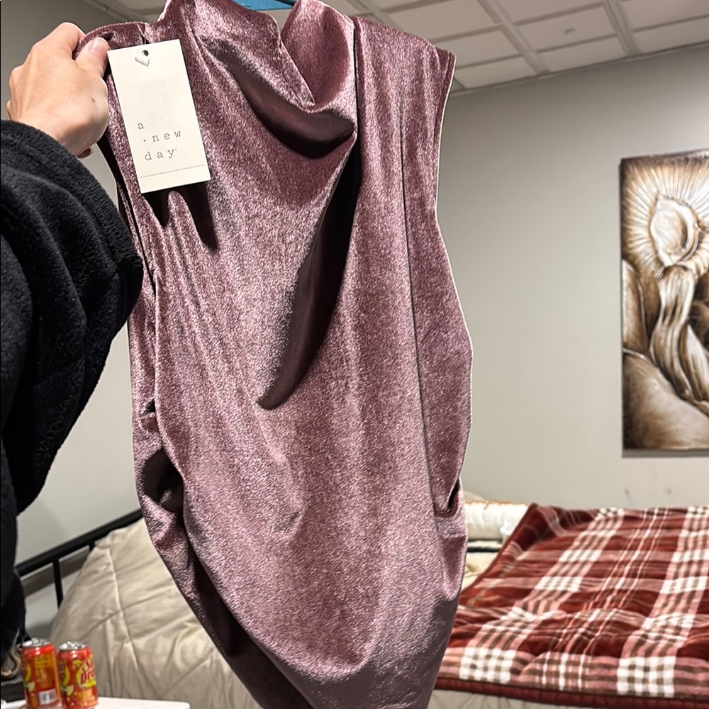 A New Day Shimmering Purple Top